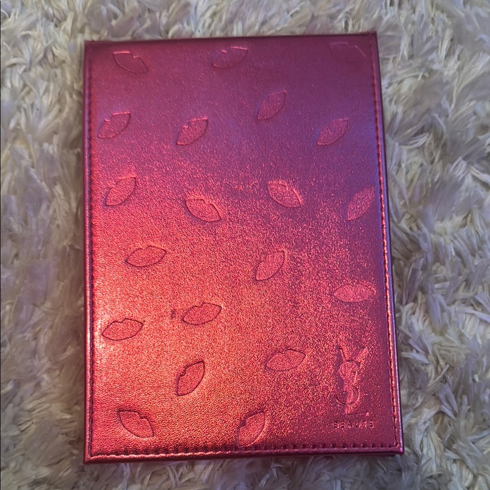 Yves Saint Laurent Metallic Pink Leaf Embossed Cover